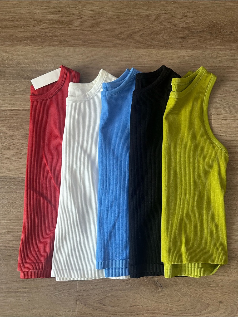 No Boundaries Women’s Ribbed Tank Tops- 5-piece